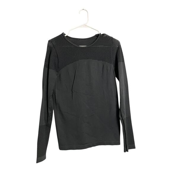 Fabletics Black Musetta Athletic Shirt Mesh Workout Gym Athleisure Mesh Sheer - Picture 5 of 8